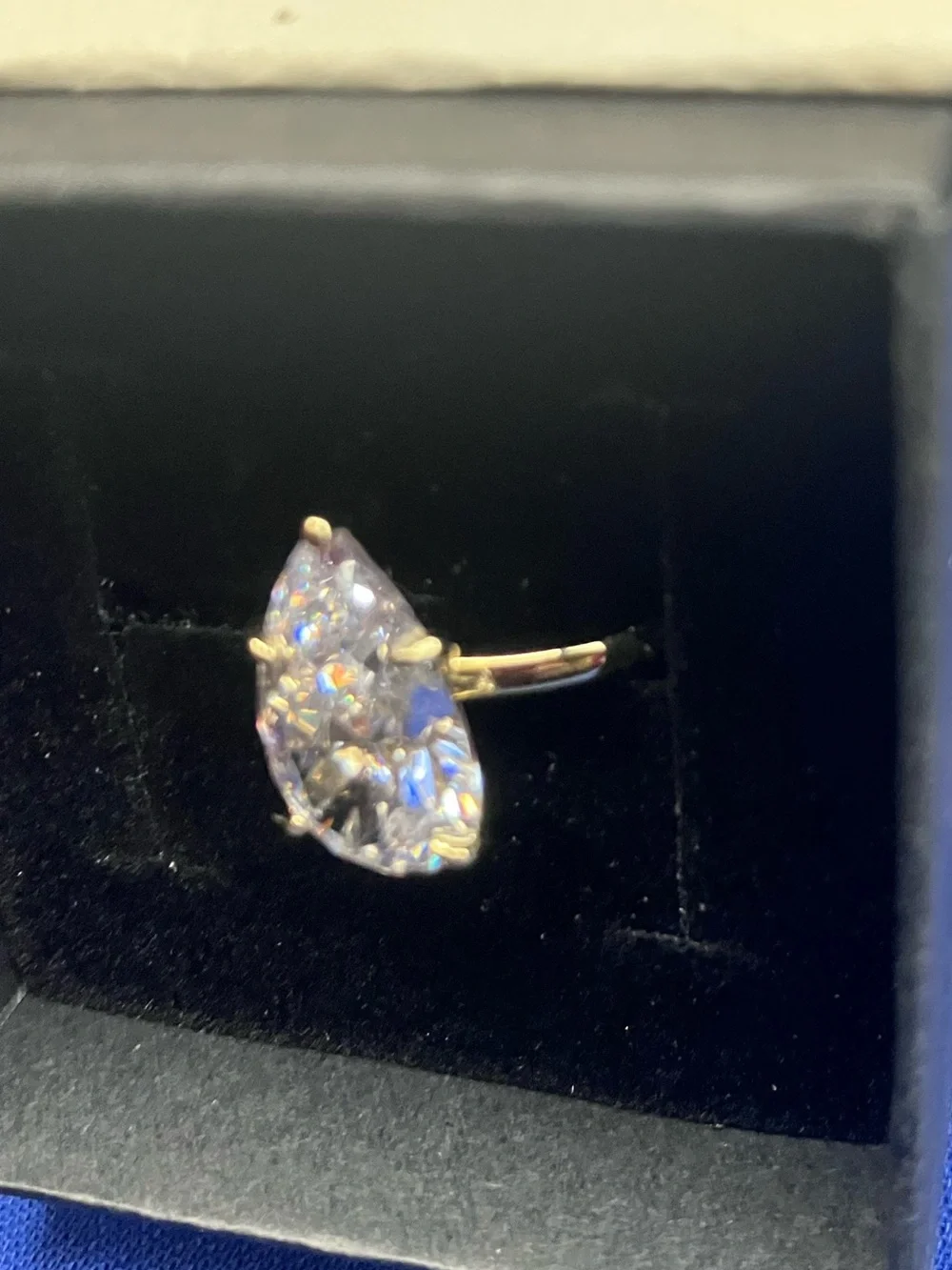 Size 7 Pear Shaped Dazzling Ring - Classic Sparkle